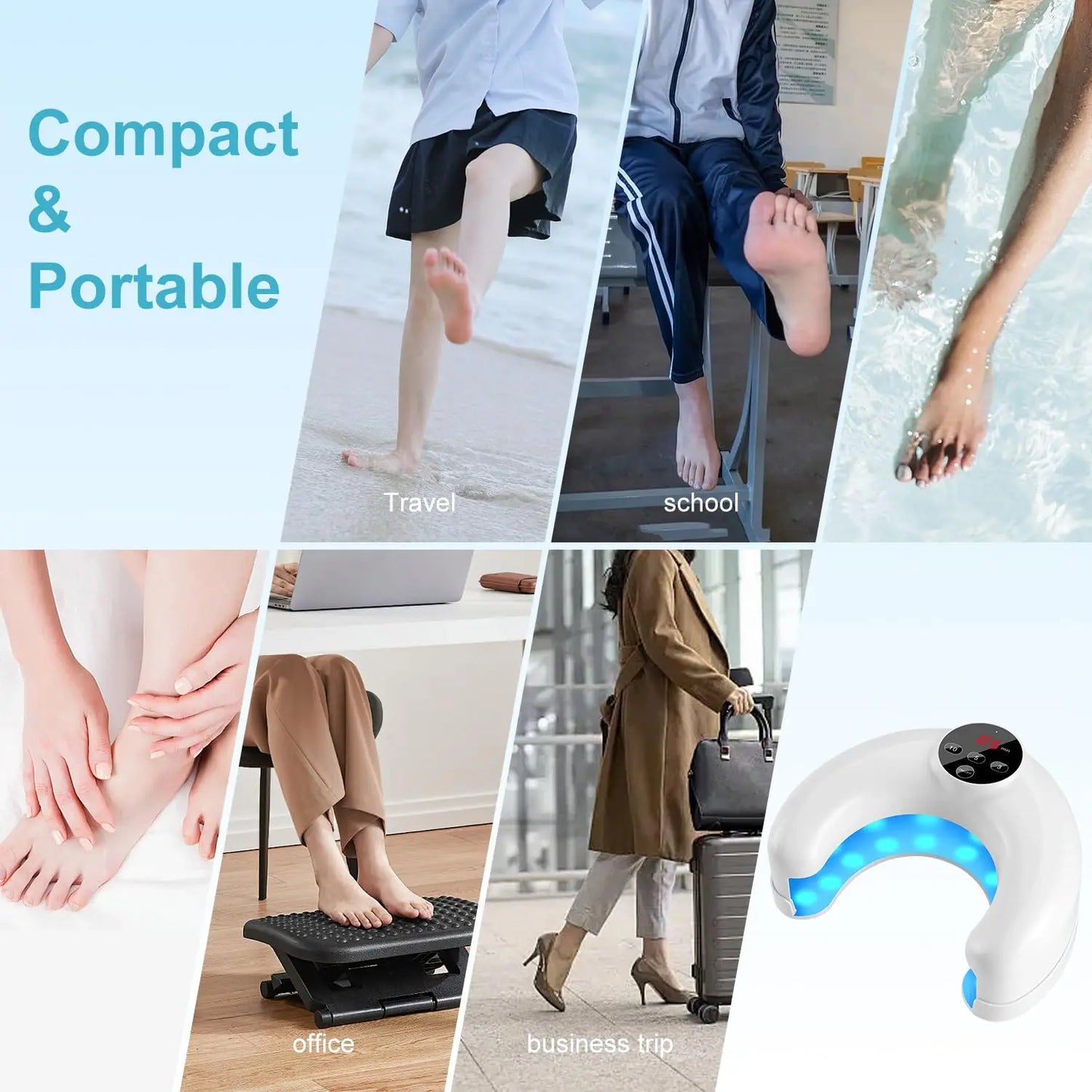 Wireless Nail Fungus & Ingrown Toenail Treatment Device – 45W LED Therapy