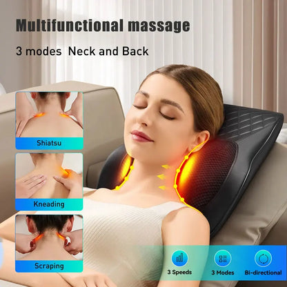 Melt Away Neck & Shoulder Pain in Minutes – 3-Speed Heated Vibration Massager