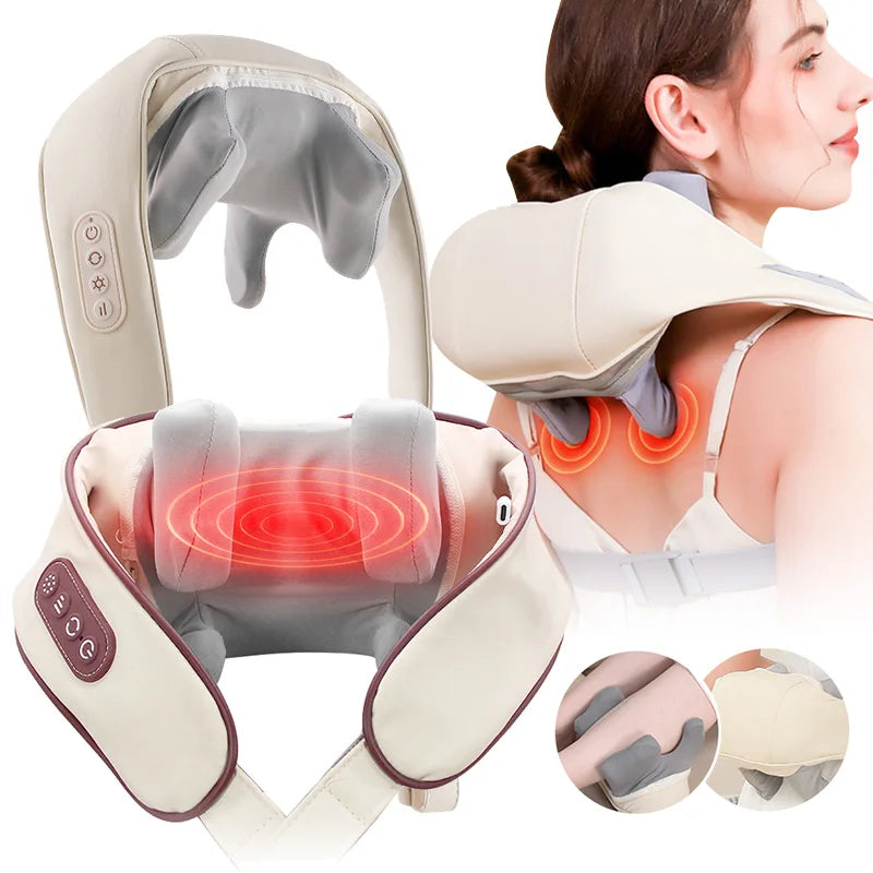 Electric Neck & Shoulder Massager with Heat – Deep Tissue Pain Relief Shawl