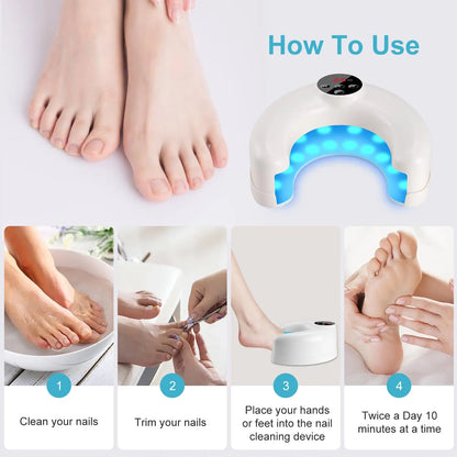 Wireless Nail Fungus & Ingrown Toenail Treatment Device – 45W LED Therapy