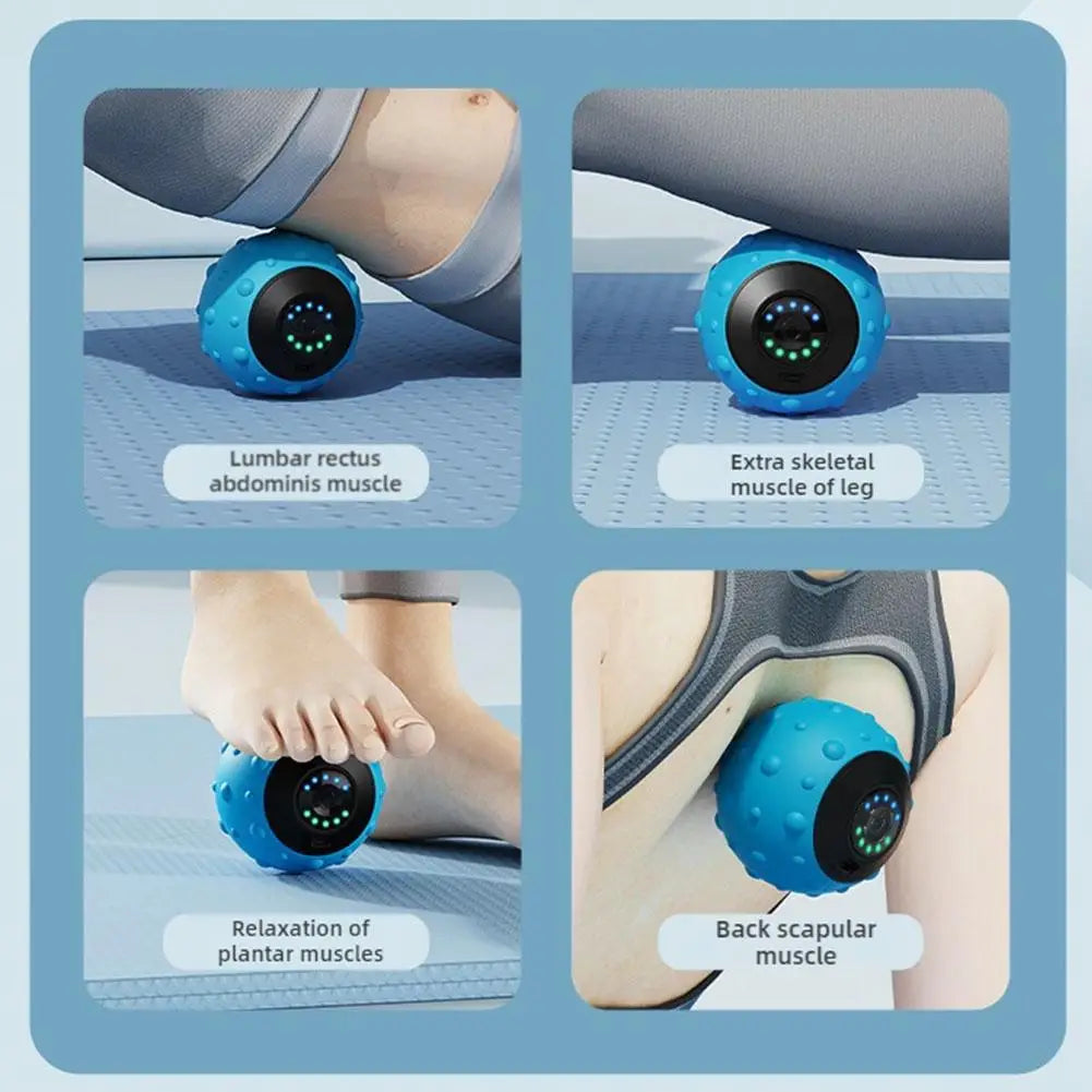 Vibrating Massage Ball – Deep Tissue Myofascial Release & Muscle Recovery Ball | Portable Rechargeable Massage Therapy Tool
