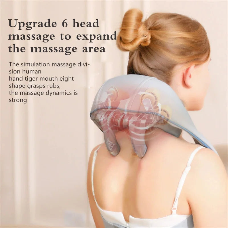 Electric Neck & Shoulder Massager with Heat – Deep Tissue Pain Relief Shawl