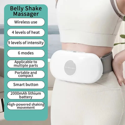 Wireless Abdominal Vibration Massager – Multi-Mode Belly Fat Massage Device with Timer & Deep Tissue Relaxation
