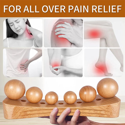 Psoas Muscle Release & Wood Therapy Massage Tool – Trigger Point Massager for Back, Neck, Hips & Hip Flexor Pain Relief