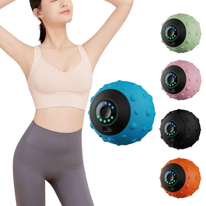 Vibrating Massage Ball – Deep Tissue Myofascial Release & Muscle Recovery Ball | Portable Rechargeable Massage Therapy Tool