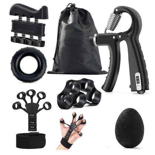 Grip Strength Trainer Kit (1–6 Pack) – Adjustable Hand Grip Strengthener for Muscle Building, Rehabilitation & Injury Recovery