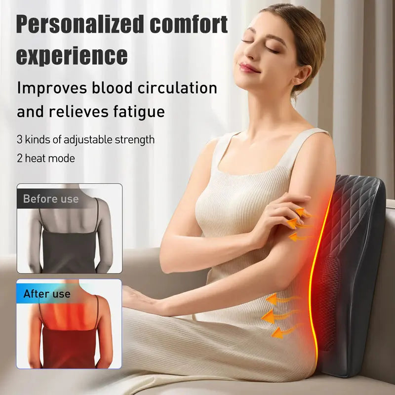 Melt Away Neck & Shoulder Pain in Minutes – 3-Speed Heated Vibration Massager