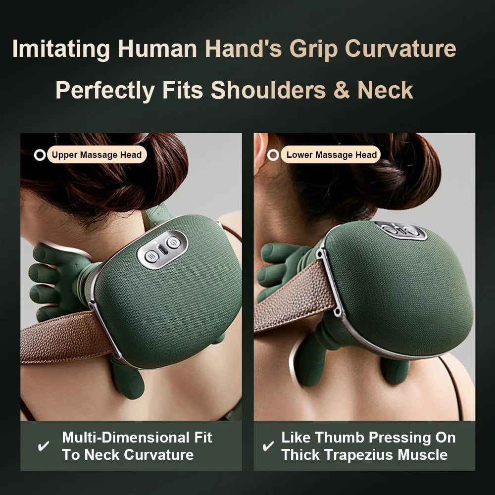 Electric Neck & Shoulder Massager – Deep Tissue Relief with Heat & Kneading Therapy