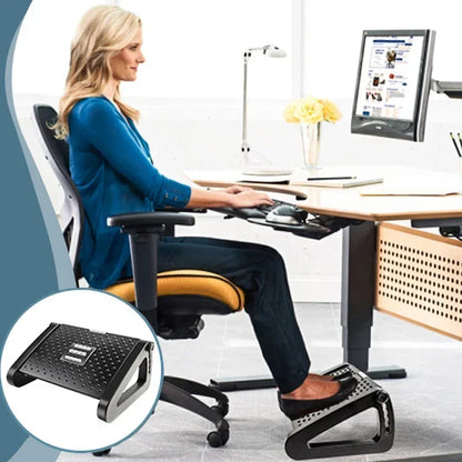 Adjustable Under Desk Foot Rest – Ergonomic Foot Stool with Massage Support for Leg Comfort, Posture & Pressure Relief