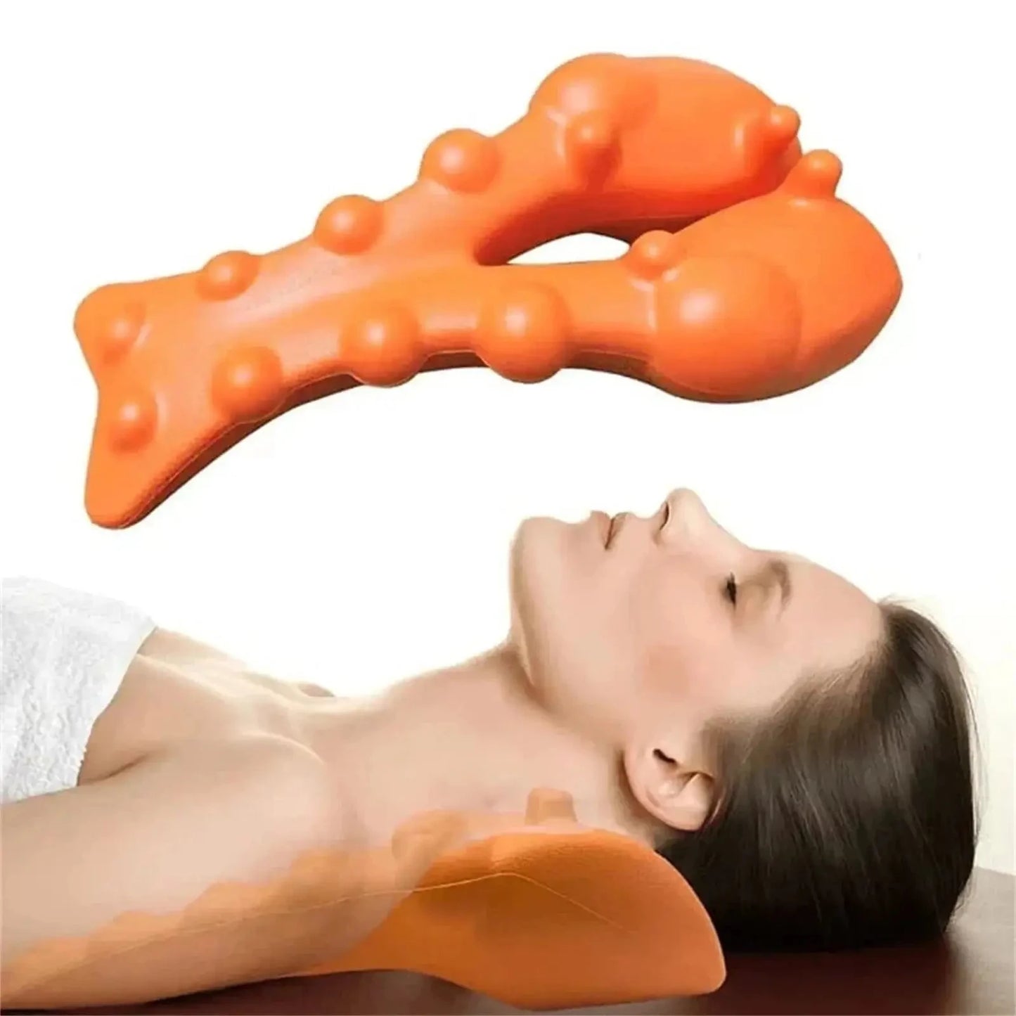 Cervical Traction Device Neck Stretcher & Trigger Point Massager for Neck and Shoulder Pain Relief