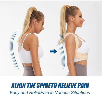 Adjustable Posture Corrector Back Brace – Breathable Upper Back & Shoulder Support for Neck, Clavicle & Lumbar Pain Relief