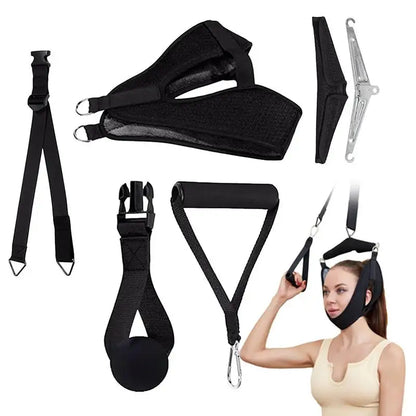 Portable Cervical Traction Device | Neck Stretcher Strap for Spine Relief & Posture Support