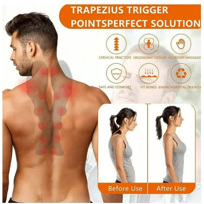 Cervical Traction Device Neck Stretcher & Trigger Point Massager for Neck and Shoulder Pain Relief