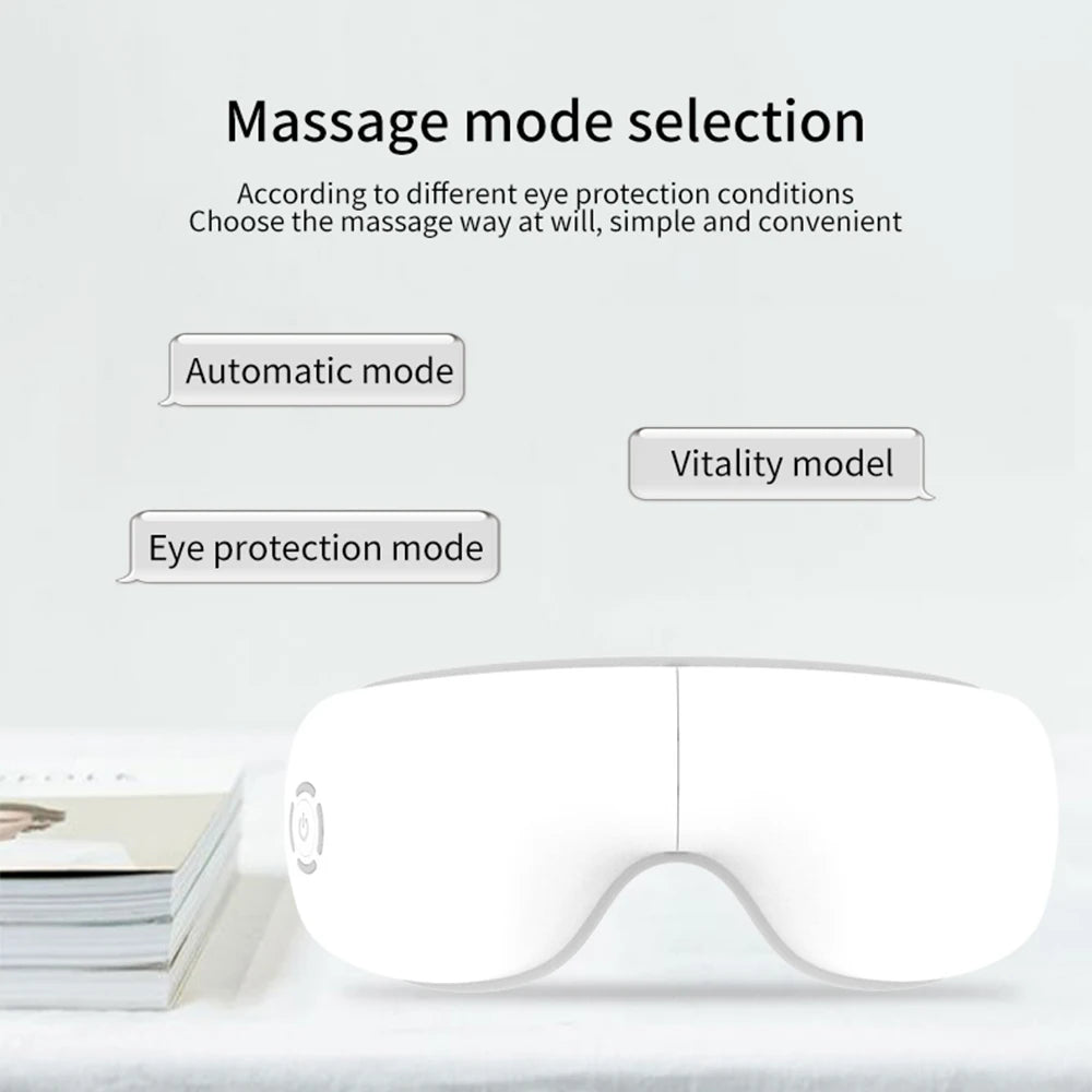 Eye Massager with Heat & Bluetooth – Relieve Strain, Dry Eyes & Migraines