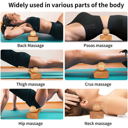 Psoas Muscle Release & Wood Therapy Massage Tool – Trigger Point Massager for Back, Neck, Hips & Hip Flexor Pain Relief