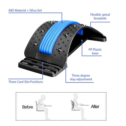 Magnetic Back Stretcher & Lumbar Support Massager for Spine Alignment and Pain Relief