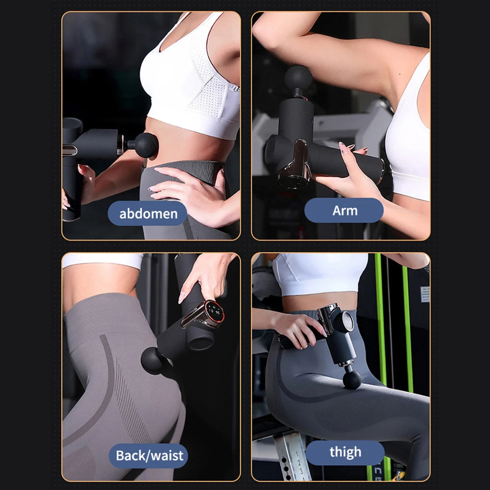 4-in-1 Silent Massage Gun for Muscle Relaxation & Recovery