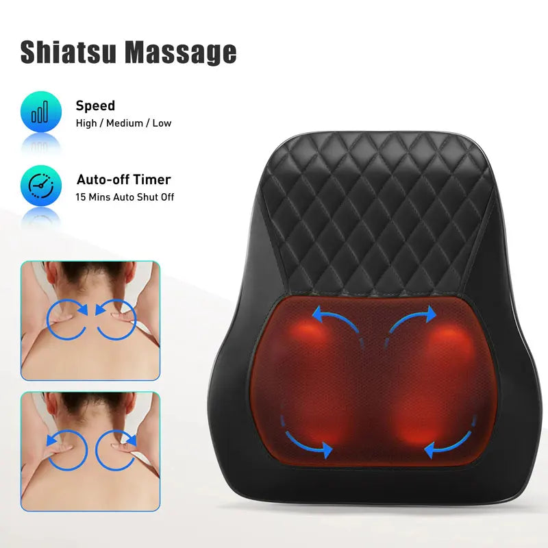 Melt Away Neck & Shoulder Pain in Minutes – 3-Speed Heated Vibration Massager