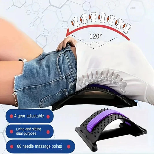 Magnetic Back Stretcher & Lumbar Support Massager for Spine Alignment and Pain Relief