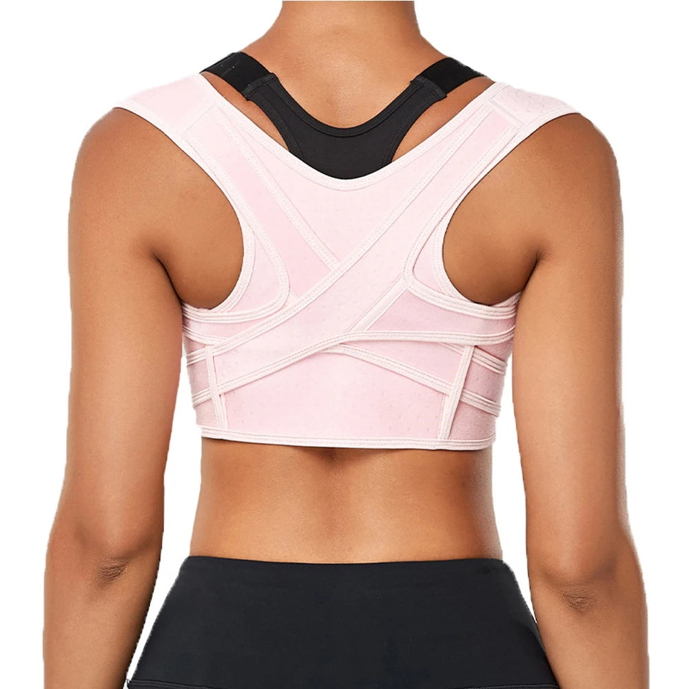 Adjustable Posture Corrector Back Brace – Breathable Upper Back & Shoulder Support for Neck, Clavicle & Lumbar Pain Relief