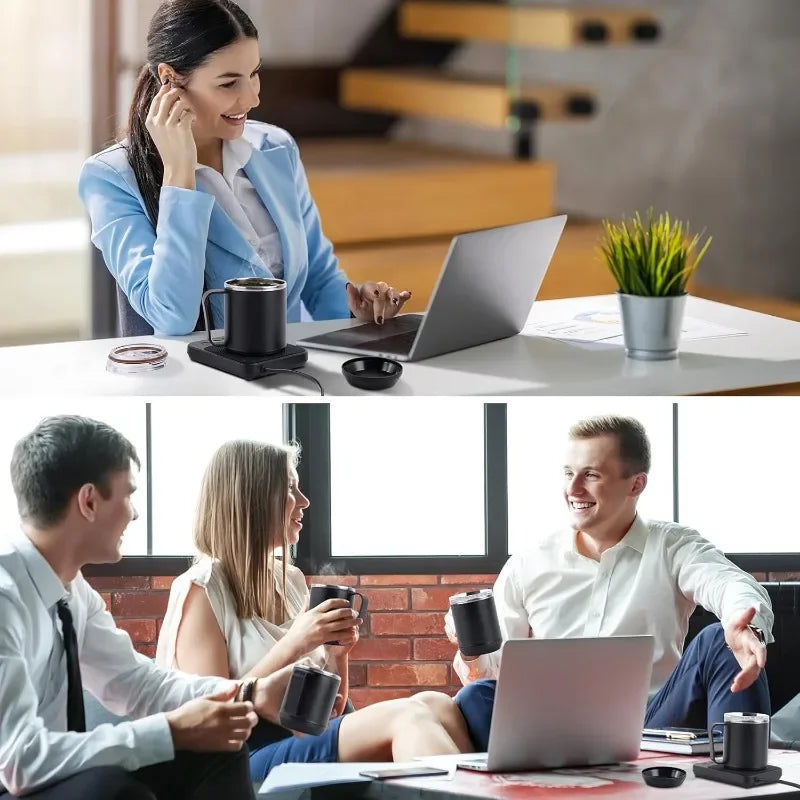 Smart Mug Warmer & Cup Set – For Home & Office Use