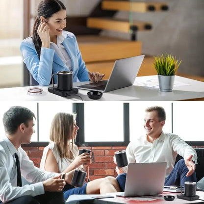 Smart Mug Warmer & Cup Set – For Home & Office Use