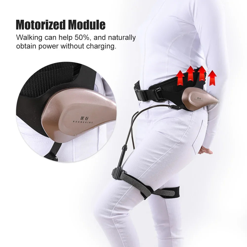 Power Assisted Rehabilitation Walking Aid – Mobility Support Walker for Leg Lifting, Walking & Stair Climbing Assistance
