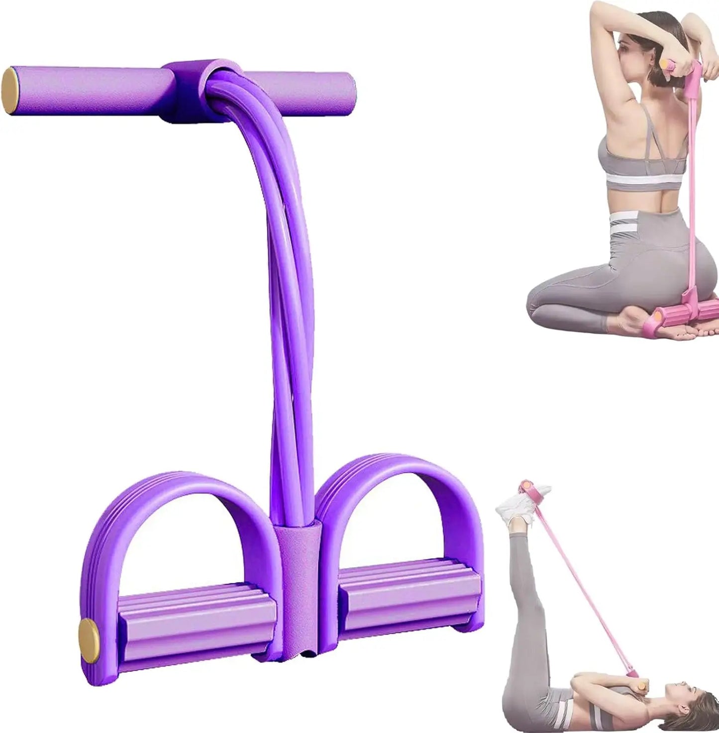 4-Tube Resistance Band Ab Trainer | Core Strength & Full Body Workout Strap
