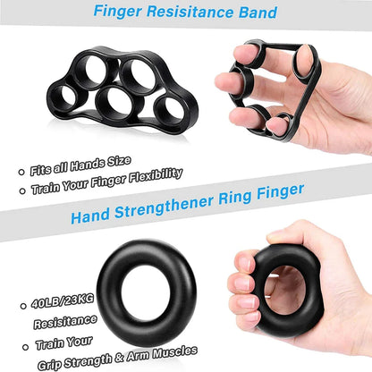 Grip Strength Trainer Kit (1–6 Pack) – Adjustable Hand Grip Strengthener for Muscle Building, Rehabilitation & Injury Recovery