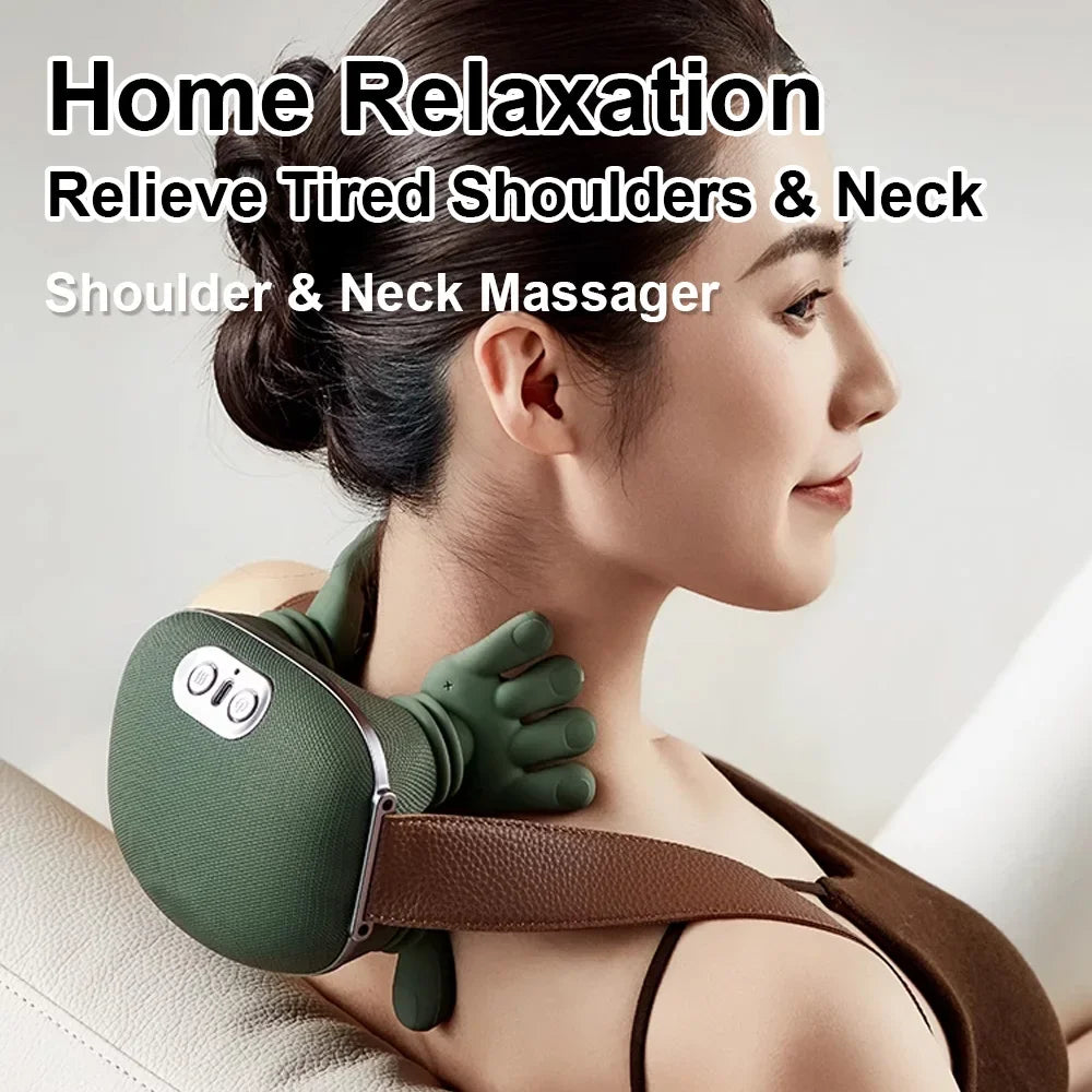 Electric Neck & Shoulder Massager – Deep Tissue Relief with Heat & Kneading Therapy
