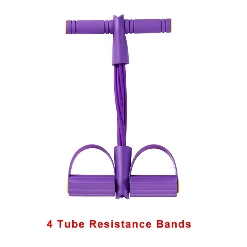 4-Tube Resistance Band Ab Trainer | Core Strength & Full Body Workout Strap