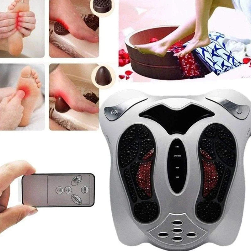 Electric Foot & Leg Massager with Remote Control – Heated Vibration Therapy Machine for Muscle Relaxation & Circulation