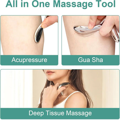 Trigger Point Deep Tissue Massage Tool & Gua Sha Muscle Scraper – Acupressure Body Pain Relief & Thumb Saver Tool