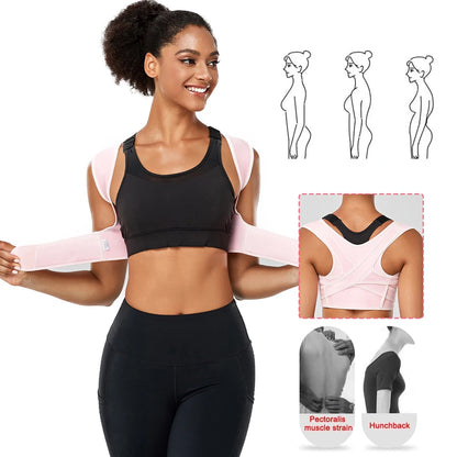 Adjustable Posture Corrector Back Brace – Breathable Upper Back & Shoulder Support for Neck, Clavicle & Lumbar Pain Relief