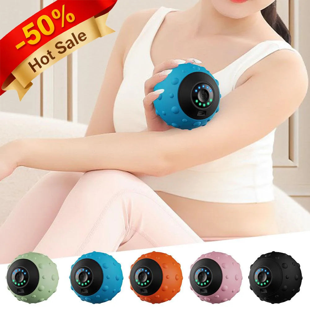 Vibrating Massage Ball – Deep Tissue Myofascial Release & Muscle Recovery Ball | Portable Rechargeable Massage Therapy Tool