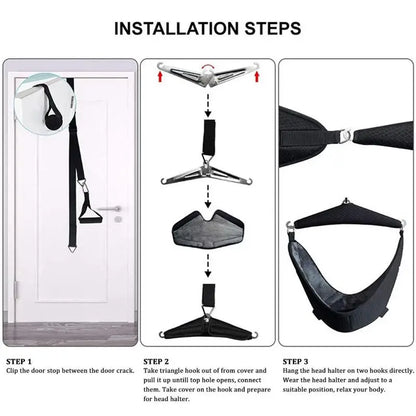 Portable Cervical Traction Device | Neck Stretcher Strap for Spine Relief & Posture Support