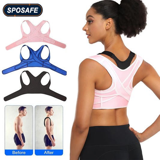 Adjustable Posture Corrector Back Brace – Breathable Upper Back & Shoulder Support for Neck, Clavicle & Lumbar Pain Relief