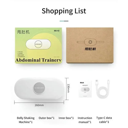 Wireless Abdominal Vibration Massager – Multi-Mode Belly Fat Massage Device with Timer & Deep Tissue Relaxation