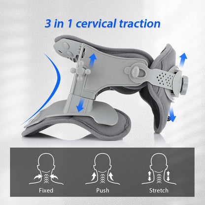 Neck Cervical Traction Device with Heat | Adjustable Posture & Pain Relief Collar