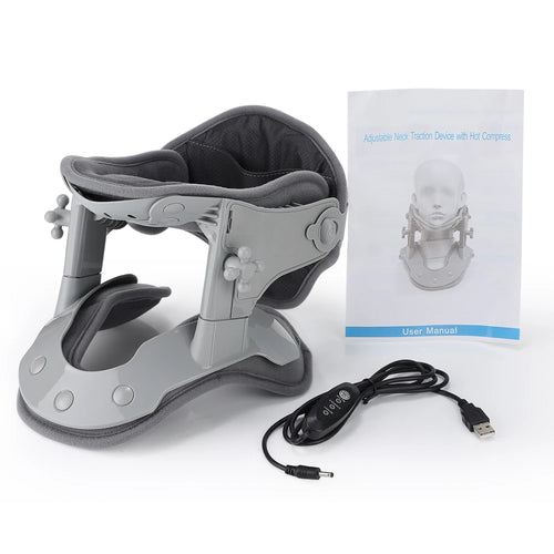 Neck Cervical Traction Device with Heat | Adjustable Posture & Pain Relief Collar