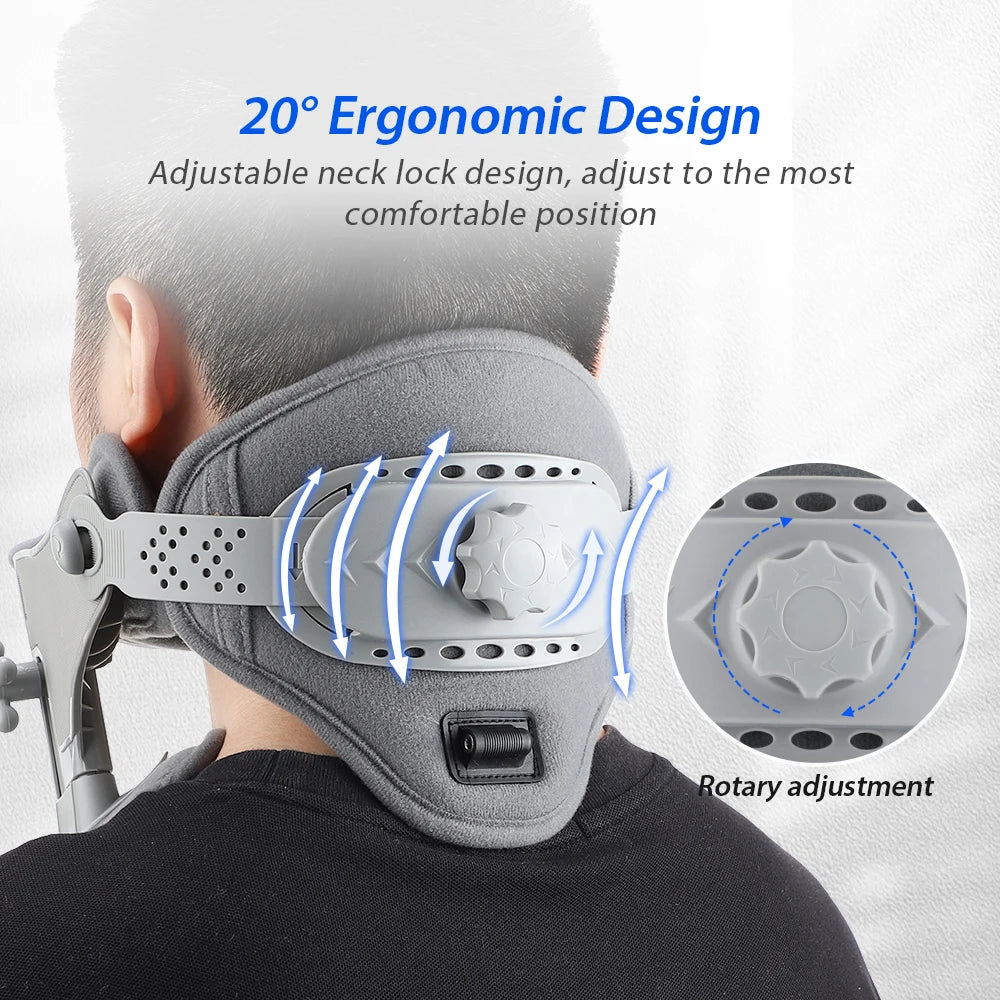 Neck Cervical Traction Device with Heat | Adjustable Posture & Pain Relief Collar